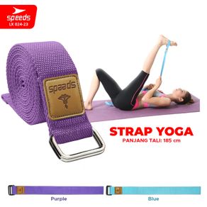 SPEEDS Yoga Strap Yoga Belt Tali Yoga Ring Yoga Stretching Strap Power Band (185cm) Resistance Band Anti Slip Karet Fitness Pilates Pose 024-23