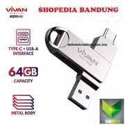 memory memori vivan voc264 flashdisk otg dual type-c usb 3.1 64gb