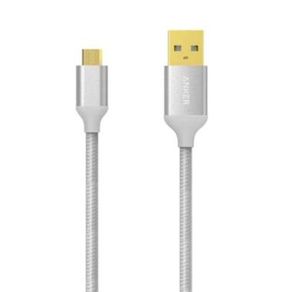 Anker Micro Usb Nylon Braided Cable 3Ft Silver Peomo Sale