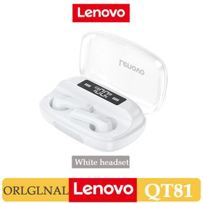 Original Lenovo QT81 TWS Wireless Earphone HIFI Stereo 9D Earbuds In Ear Headset Bluetooth 5.0 Headset Game nirkabel Low Latency with Mic Stereo Dukung
