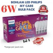 Paket 3 Gratis 1 Philips Lampu Bohlam Led Bulb 6W 8W 10W 12W Watt