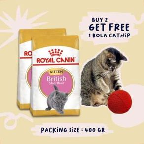 Promo Royal Canin Kitten British Shorthair 400Gr Buy 2 Get 1 Free Ball