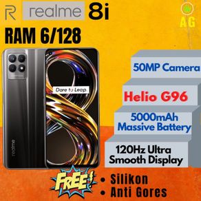 Realme 8i Ram 11/128GB RAM 8GB+5GB Extended RAM 128GB ROM | Helio G96 Gaming | Space Black & Purple