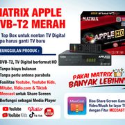 Stb digital set top box matrix apple merah dvb T2