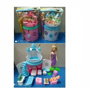 mainan rumah-rumahan barbie mainan anak castle boneka barbie