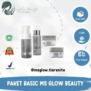 paket acne luminous whitening ultimate ms glow beauty - paket acne