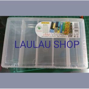 Kotak Perkakas 5 Sekat Green Leaf 1414 / Box Container Penyimpanan Baut Benang Spare Part / Tool Box