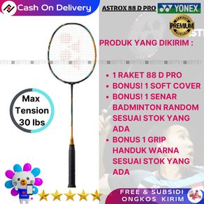 Promo Lengkap Raket Badminton Yonex Astrox 88D PRO / 88S PRO 88d / 88s 30 Lbs Bonus Cover + SENAR 66+ Grip  Asean Premium Spec Original  Grand Year End Sale 12 12 - Bonus Cover + SENAR 66+ Grip  Asean Premium Spec Original - Naffay Sports