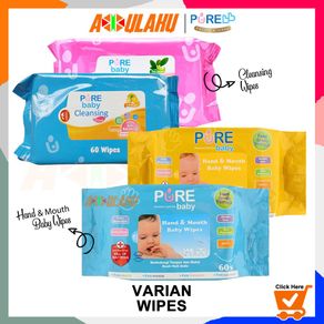 PURE BABY WIPES PUREBABY CLEANSING HAND & MOUTH WIPES TISSUE BASAH BAYI