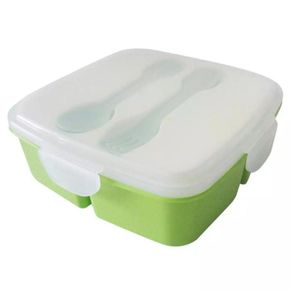 Kotak Makan Tempat Nasi - Bentuk Tupperware Set -  FREE Sendok Dan Garpuk Random Colour  - Colour Fashion