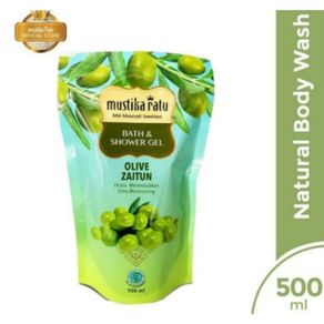 mustika ratu olive zaitun bath & shower gel 500 ml (kemasan refill)