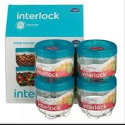 Lock N Lock &Lock Gift Set Interlock Plastic Food Container Isi 4 Set