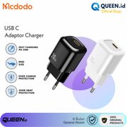 mcdodo charger adaptor pd 20w 3a usb type c - fast charging ch-8291 - putih