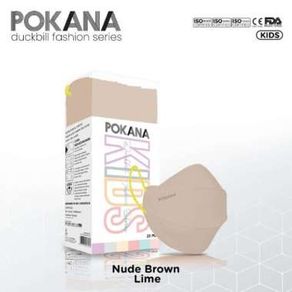 Pokana Masker Anak Duckbill 4Ply - Nude Brown Lime
