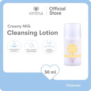 emina creamy milk cleansing lotion 50 ml - susu pembersih wajah