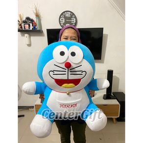 Boneka Doraemon Jumbo Besar Duduk Bahan Halus SNI Rapih