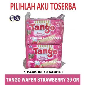 Tango Wafer STRAWBERRY 39 gr - ( HARGA 1 PACK ISI 10 SACHET )