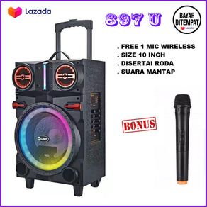 GMC 897U Speaker Portable Bluetooth 10 inch Plus 1 BH MIC WERLES