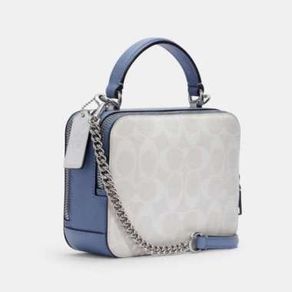 Disney X Coach Box Crossbody In Signature Canvas With Cinderella - 100% Original