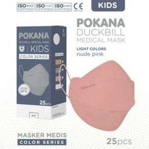 Masker Pokana Duckbill Kids-4Ply Earloop Surgical Mask-Box isi 25 pcs