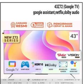 Coocaa 43 Inch Smart Led Tv Youtube - Dolby - Wifi Flicker Free 43Z72