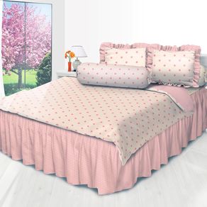 ALL NEW MY LOVE Bed Cover King Rumbai 180x200 Pink Polka