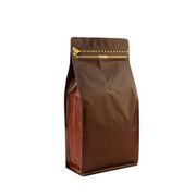 coffee bag 500g box pouch with zipper brown (10pcs) - kemasan kopi
