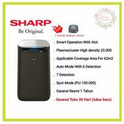 sharp air purifier fp-j80y-h with alot function smart remote control - packing kayu