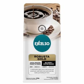 excelso coffee bean/ excelso kopi biji 200 gr pure coffee bean - robusta bean