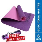 Goto TPE Matras yoga Mat 6mm Double Layer Anti Slip Gym Olahraga