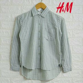 H&M Kemeja Salur stripe