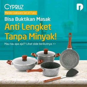 Cypruz Marble Cookware Set of 7 pcs