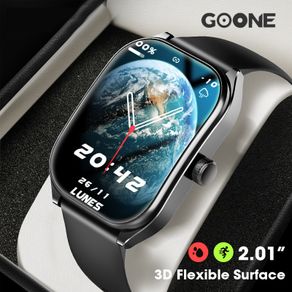 GOONE Curve 2.01-inch HD Screen Smart Watch Bluetooth Call Heart Rate Blood Oxygen Tracker Sport Waterproof SmartWatch