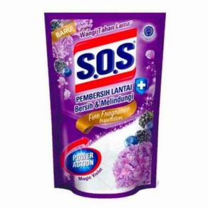 SOS FLOORCLEANER REFILL 375ML (12 PCS/KARTON) ADA 5 VARIANT