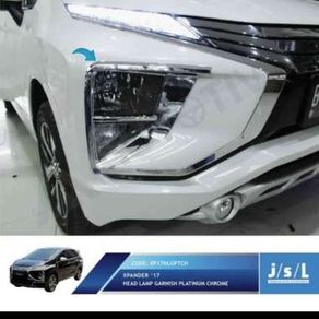 JSL Garnis Depan Xpander Head Lamp Garnish Platinum Chrome