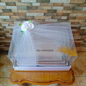 Kotak seserahan warna putih 1 set isi 4 kotak hantaran pernikahan model tilesilang kotak mahar box pernikahan kotak sangjit