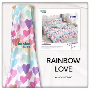 KONICO kain Katun sprei Meteran Motif MINIMALIS RAINBOW LOVE Tabur Star Esra GROW Catra ELBHE