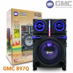 SPEAKER BLUETOOTH KARAOKE GMC 897Q BONUS MIC WIRELESS + REMOTE // Speaker GMC 897Q Bluetooth Portable 6.5 inch Pairing free Mic Wireless