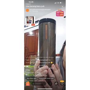 starbucks tumbler original stainless steel slide lid tutupan sliding warna coklat