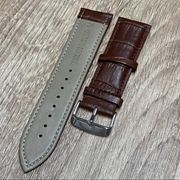 tali strap leather kulit 16mm 18mm 20mm 22mm 24mm jam tangan - coklat tua 18mm