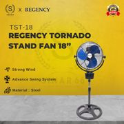 regency tornado stand fan 18  fl-45 kipas angin berdiri besar - hitam