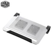 cooler master notepal u2 plus movable fan aluminium cooling pad - silver