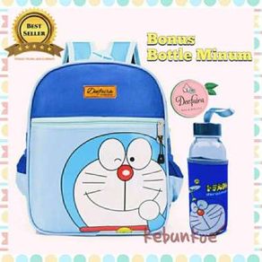 Tas Sekolah Anak Tas Karakter Doraemon-Hello Kitty Plus Botol Minum