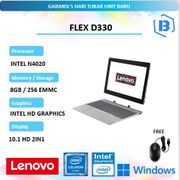 laptop lenovo slim d330 flex touch n4020 8gb 256gb w10pro 10.1 gry - 128gb emmc withprotec