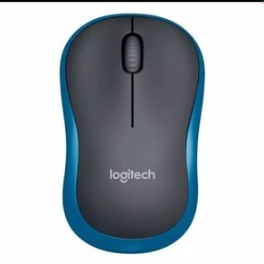 logitech m185 wireless mouse (grey) - biru