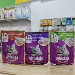 whiskas pouch adult 80 g - tuna / makanan basah untuk kucing dewasa