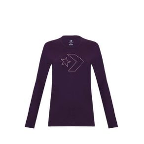 Converse Women's Long Sleeve T-Shirt  - CONX2WT1205U - Purple