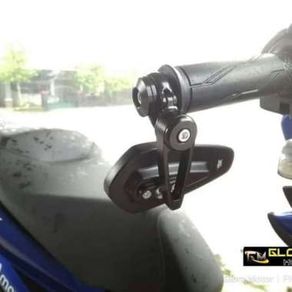 SPION BAR END CAFE RACER SPION JALU OVAL CNC UNIFERSAL