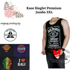 Kaos Singlet Pria Premium Super Jumbo 3XL | Singlet Bali | Bir Bintang Bali | Barong | Ganesha