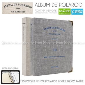 Album ScrapBook De Polaroid 20 Lembar for Fujifilm Instax Mini / Business Card 2R 120 Photo Slot for Instax Mini 8 / 9 / 11 / 12 / 40 / 90 / SP1 / SP2 / Link / Liplay / EVO / Photo Size 2R / Etc